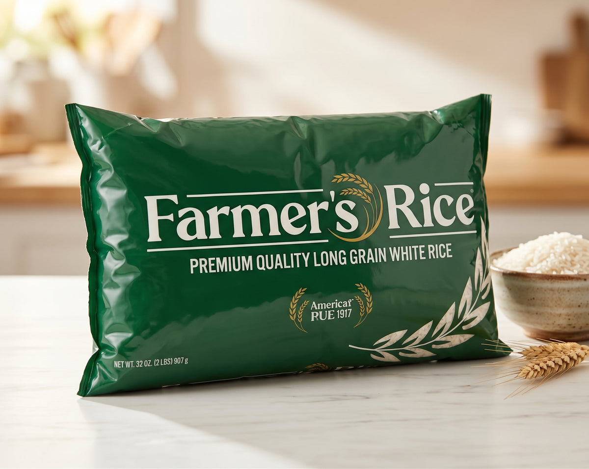 Farmer's Rice Premium Quality Long Grain White Rice (32 oz / 2 lbs)